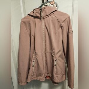 Pink Hooded Rain Jacket M